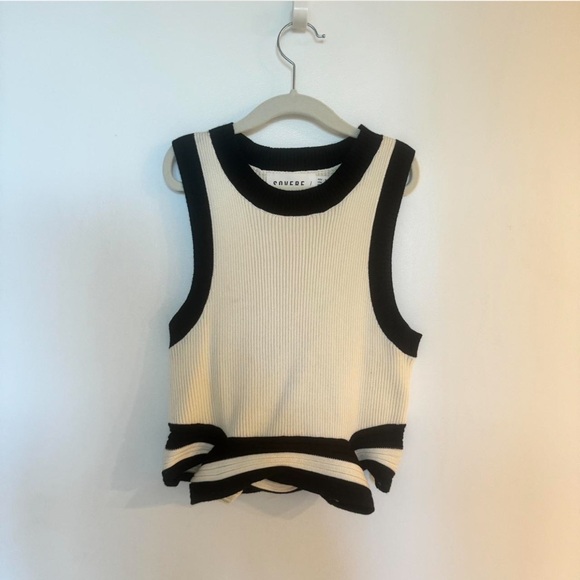 Sovere Drift Knit Tank in Black and White